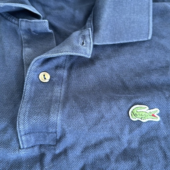 Lacoste Polo - Missing Top Button - Medium Blue - Picture 3 of 3